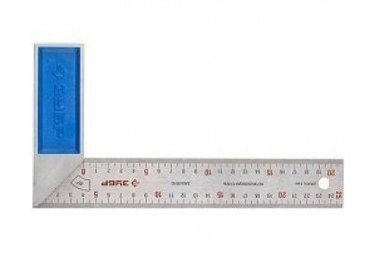 Угольник столярный, гравированная шкала, алюминиевая рукоятка, нерж. полотно 37мм, 25 ЗУБР "ЭКСПЕРТ"