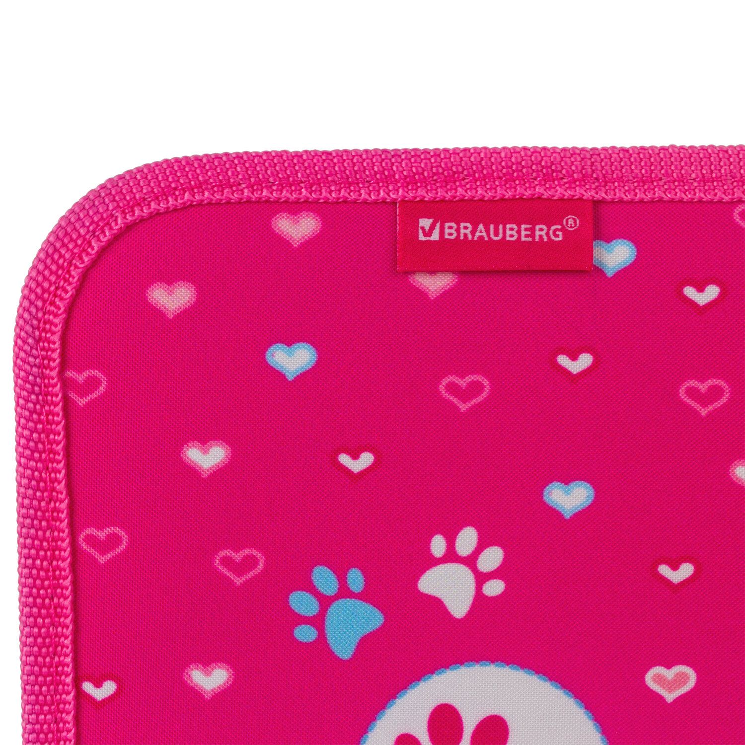 Пенал BRAUBERG с наполнением, 1 отделение, откидная планка, 24 предмета, 21х14 см, "Kitten&sneakers", 229295