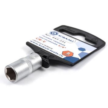 Головка торцевая КОБАЛЬТ 1/4", 8 мм, Cr-V