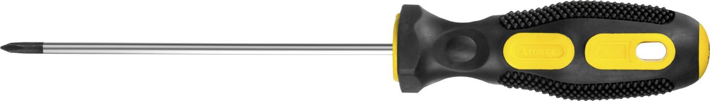 Отвертка, двухкомпонентная рукоятка, магнитный наконечник, PH0x100мм, STAYER MAXFIX 