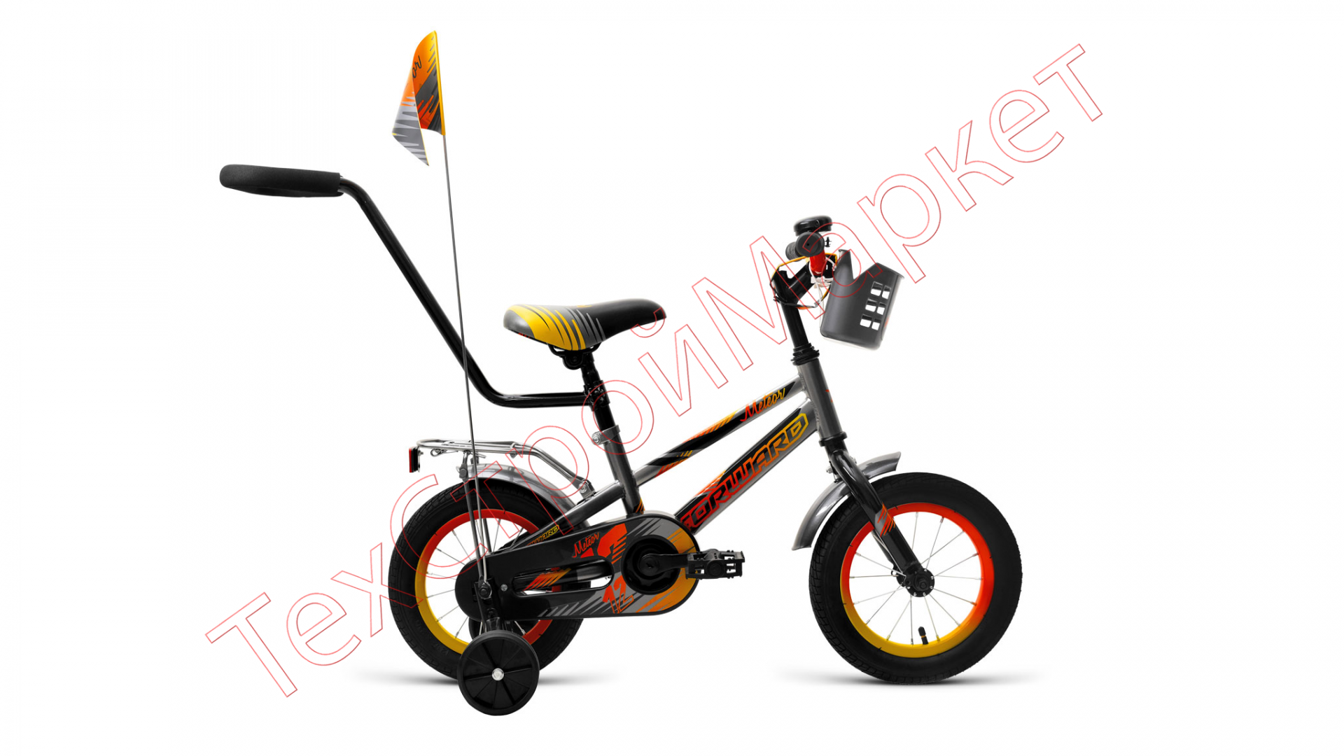 Велосипед FORWARD METEOR 12 (12" 1 ск.) желтый/черный