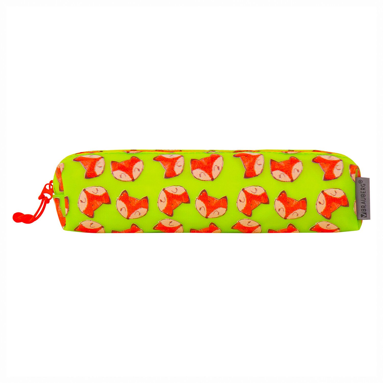Пенал-косметичка BRAUBERG прямоугольный, мягкий, "Foxes", 21х5х5 см, 229252