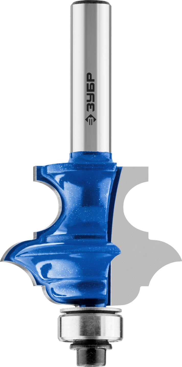 Фреза кромочная фигурная №6(многопрофильная), D= 34,9мм, рабочая длина-27,1мм, хв.-8мм, d-12,7мм, ЗУБР Профессионал