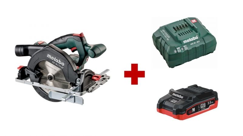 Пила дисковая аккумуляторная Metabo KS 18 LTX 57 + 1 Li-Powerх 4 Ач + ЗУ ASC30-36