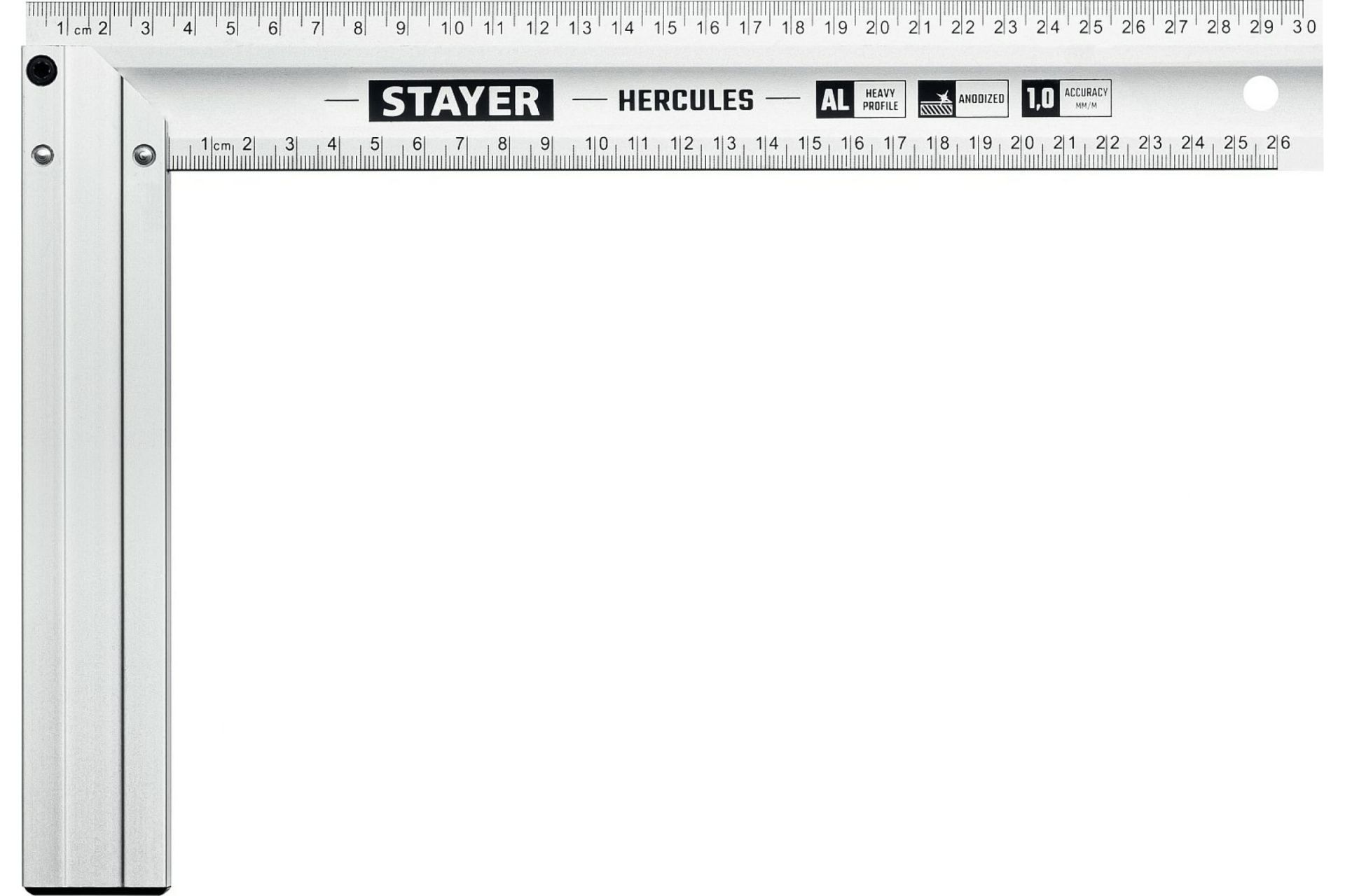 Угольник столярный  с усиленным алюминиевым полотном жесткий 300 мм STAYER HERCULES