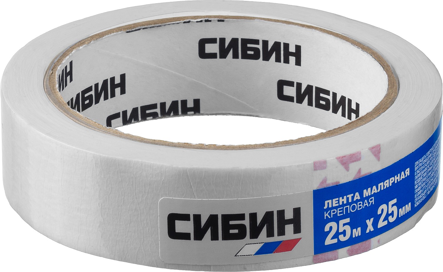 Лента малярная креповая 25мм х 25м, CИБИН