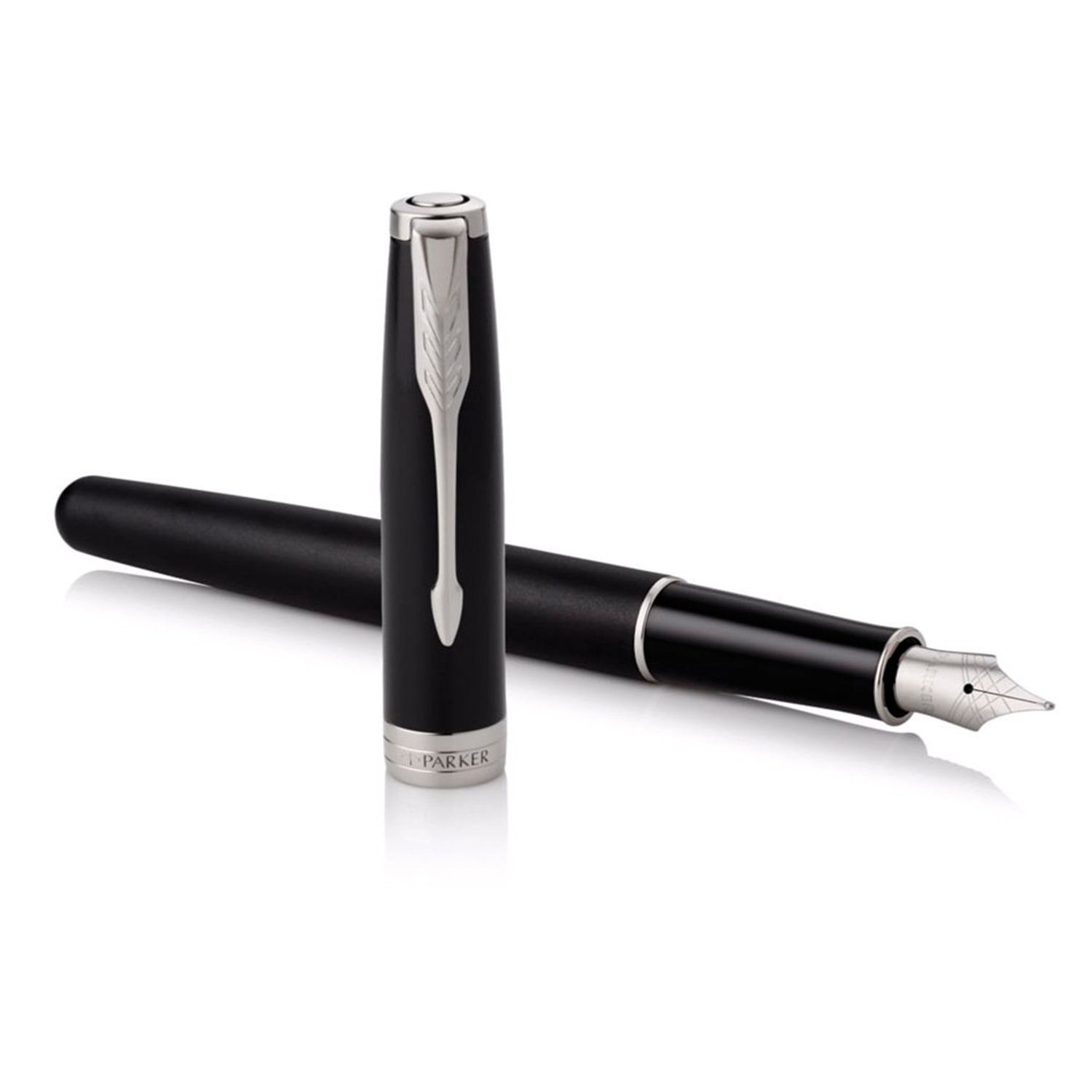 Ручка перьевая PARKER "Sonnet Core Matt Black CT", корпус черный матовый лак, палладиевые детали, черная, 1931521