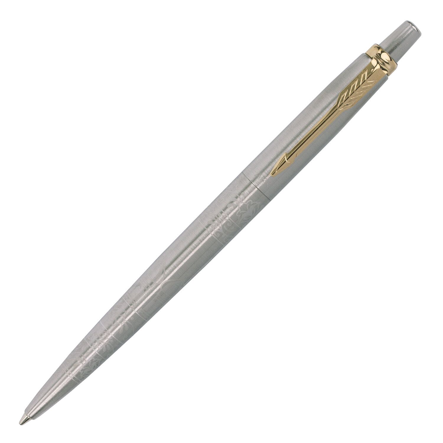 Ручка шариковая PARKER "Jotter SE Russia GT", корпус серебристый, сталь, позолоченные детали, синяя, 2126175
