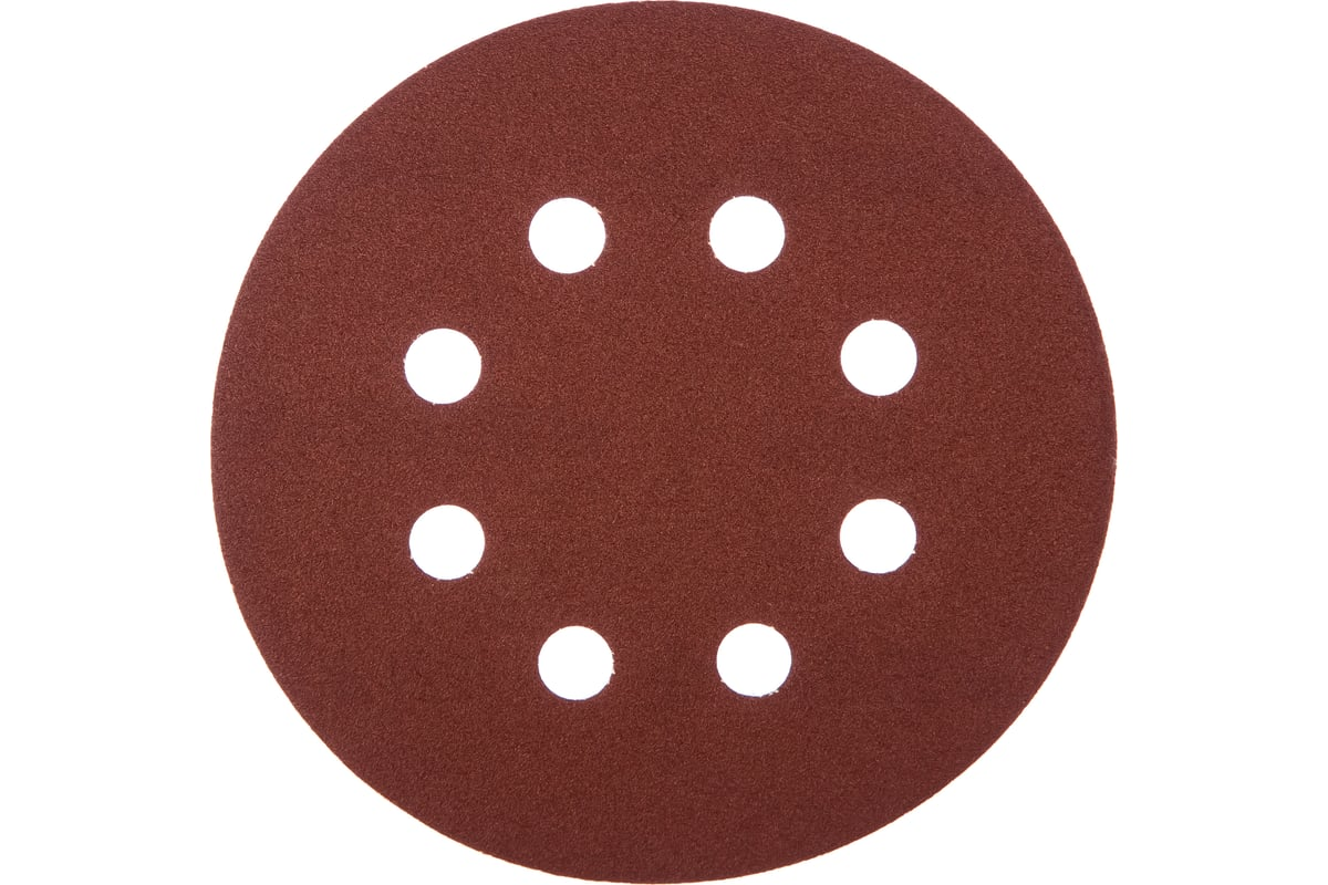 Круг шлифовальный ЗУБР "МАСТЕР" универсальный, из абразивной бумаги на велкро основе, 8 отверстий, Р60, 125мм, 5шт                                    