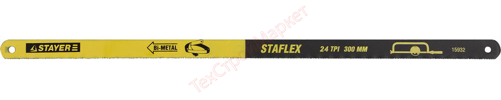 Полотно STAYER "PROFI" "STAYER-FLEX" по металлу, биметаллическое, 24TPI, 300 мм, 10 шт