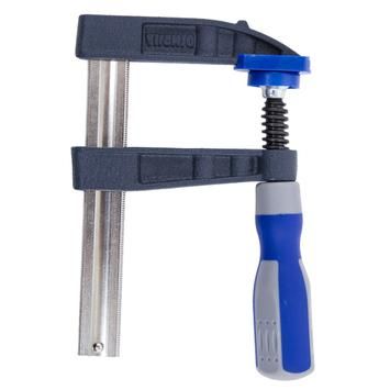 Струбцина F-образная КОБАЛЬТ 80 х 100 мм, двухкомпонентная рукоятка