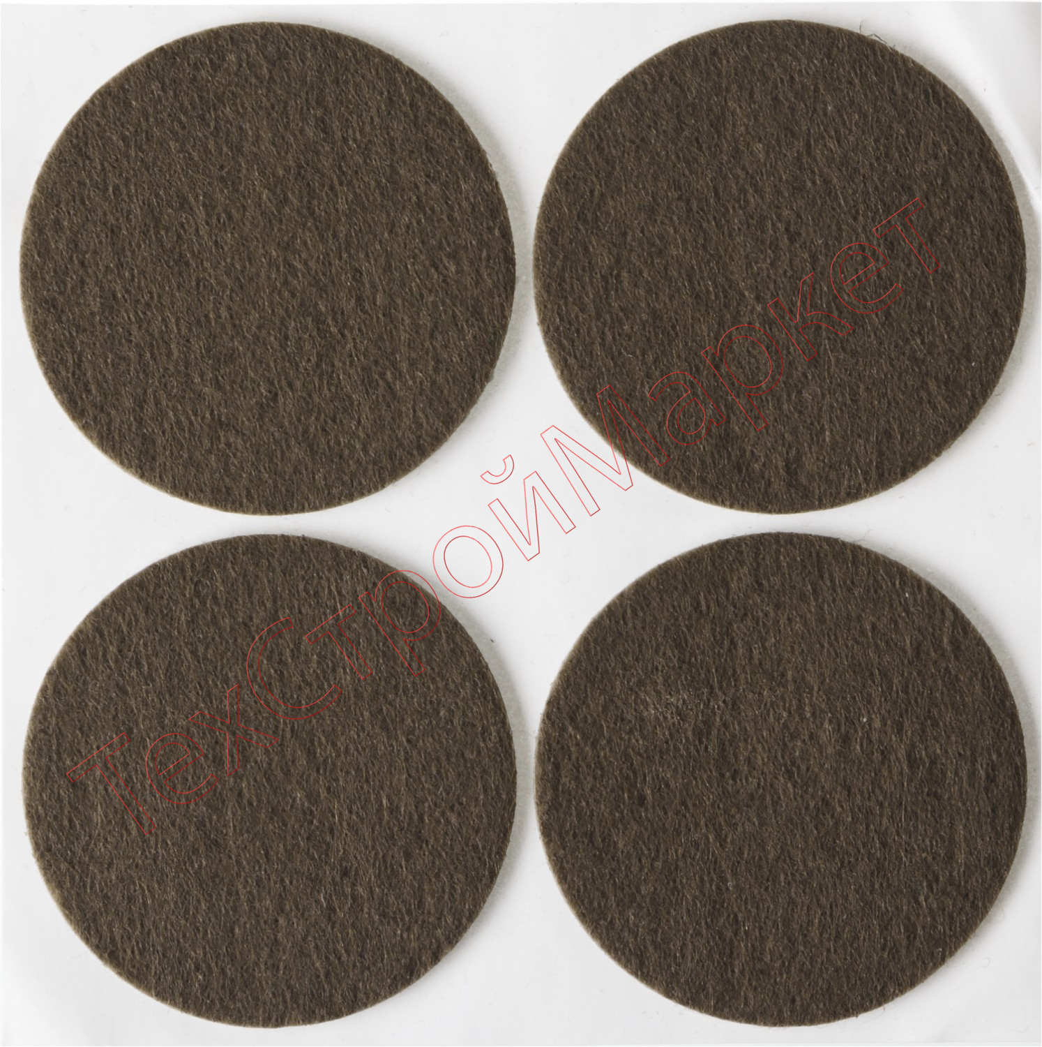 Накладки STAYER "COMFORT" на мебельные ножки, самоклеящиеся, фетровые, коричневые, круглые - диаметр 50 мм, 4 шт