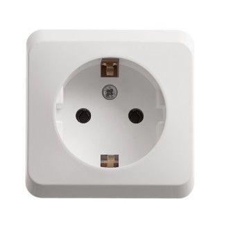 Розетка 1-местная Schneider Electric Этюд ОП з/к белый PA16-003b