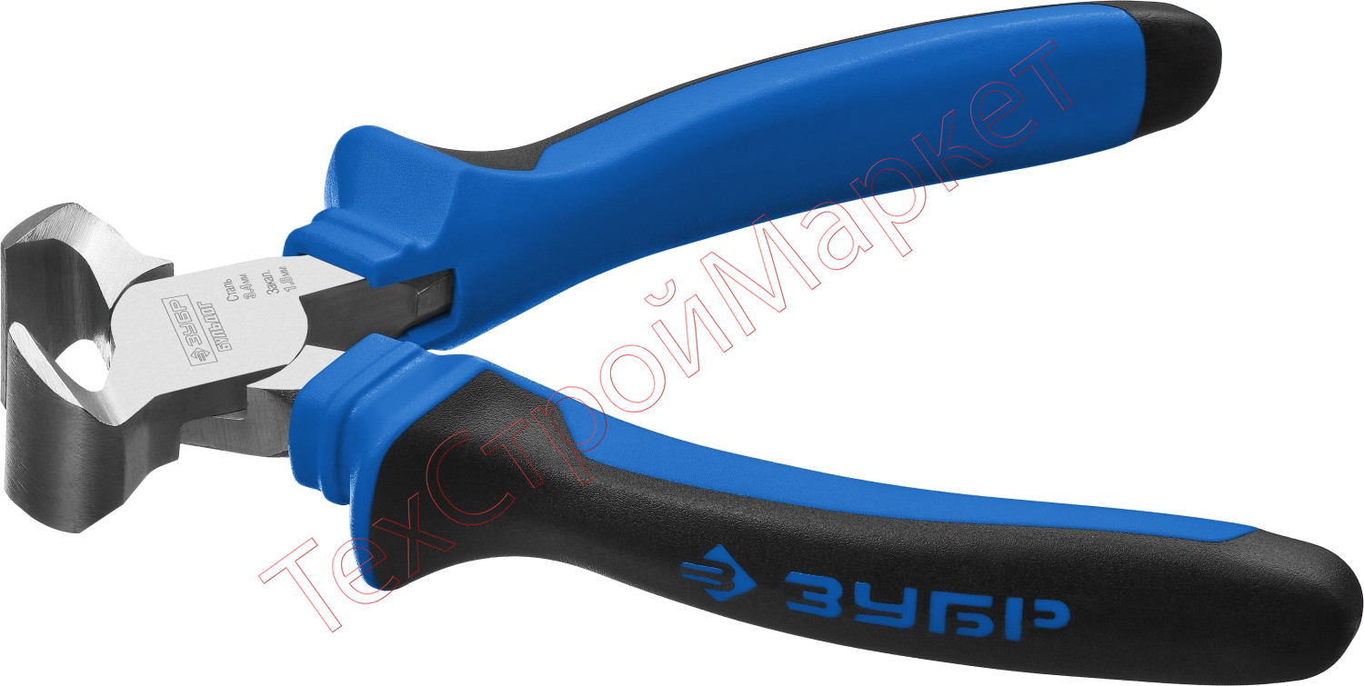 Кусачки торцовые "БУЛЬДОГ", особостойкое спец.покрытие Н12Х1(никель/хром), двухкомп рукоятки, 180мм, ЗУБР Профессионал