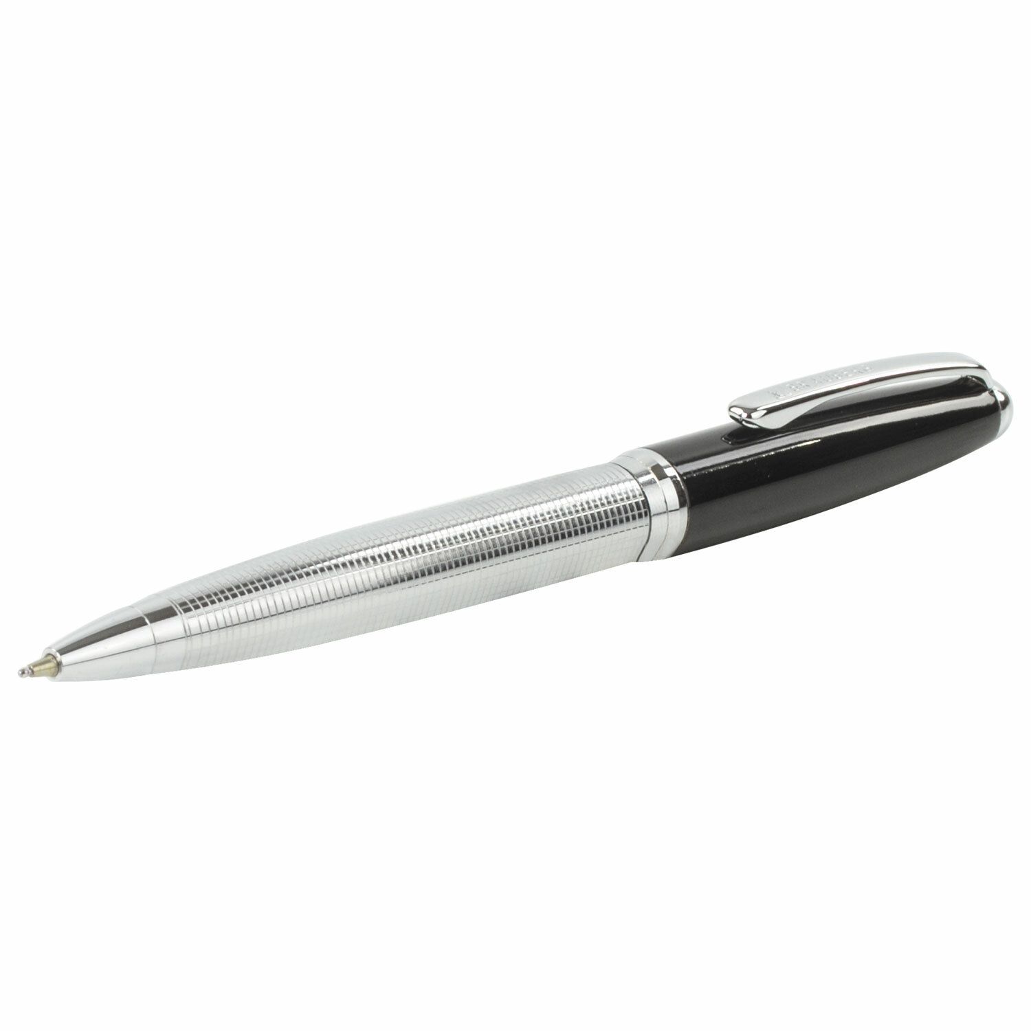 Ручка подарочная шариковая BRAUBERG Sonata, СИНЯЯ, корпус серебристый с черным, линия письма 0,5 мм, 143482