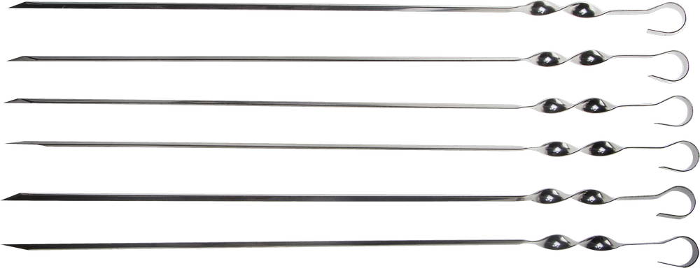 Набор GRINDA "BARBECUE": Шампуры, уголок, 450мм, 6шт в упаковке