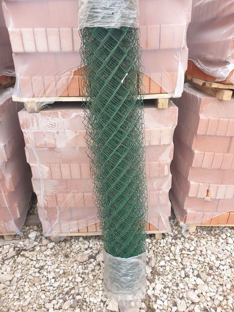 Сетка рабица ПВХ Зеленая ячейка 50*50 (1,8м*10м) d-2,5мм