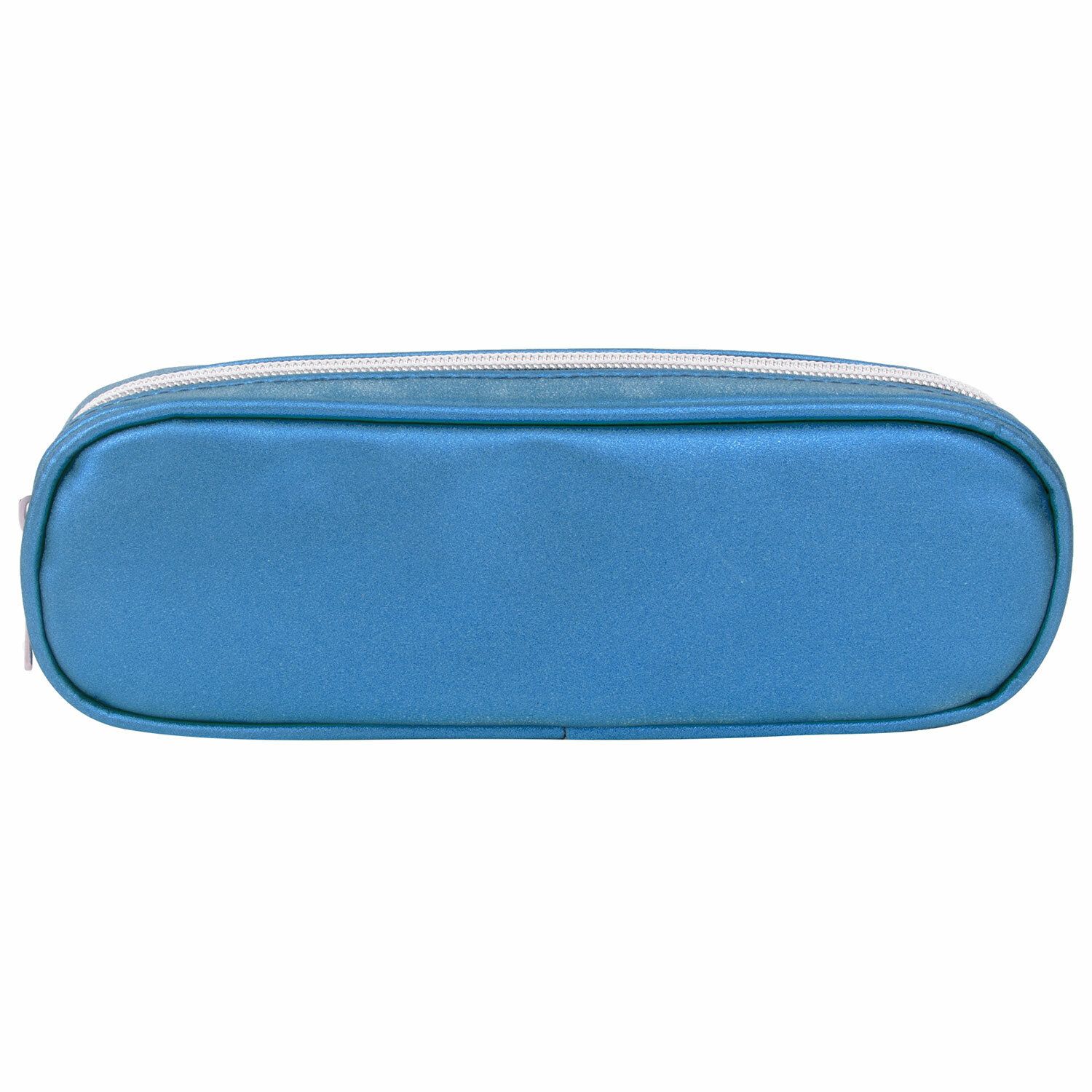 Пенал-косметичка BRAUBERG "SPARKLE" на молнии, мягкий, голубой, 22х4х7 см, 270051