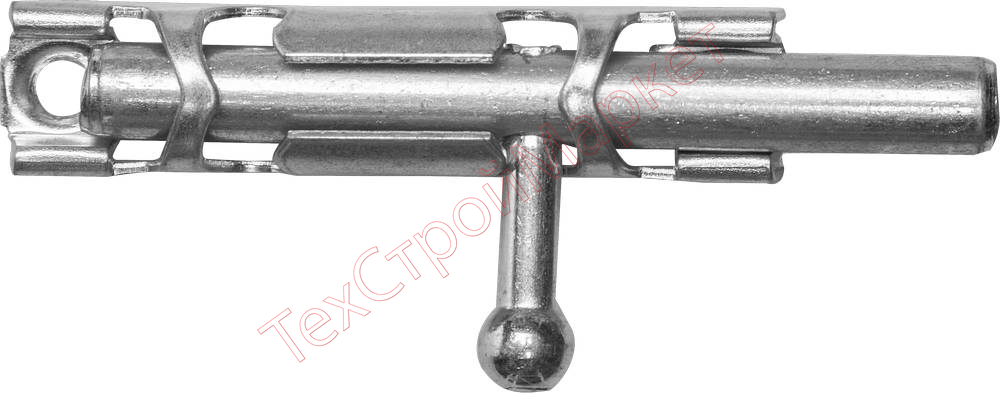 Шпингалет накладной стальной "ЗТ-19305", малый, покрытие белый цинк, 65мм