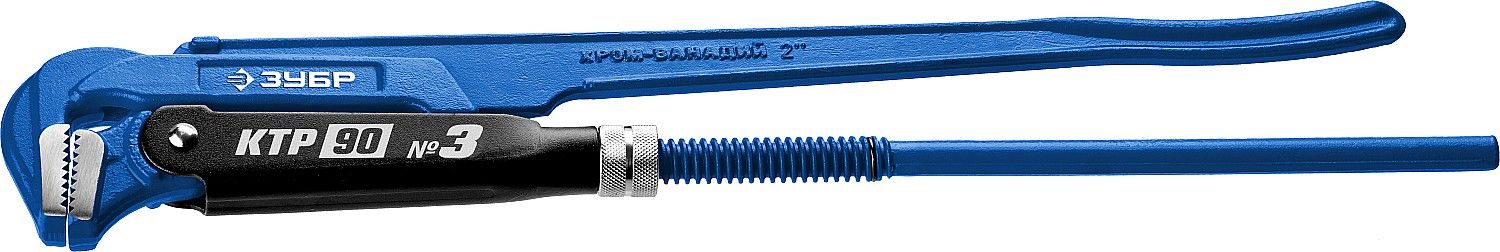 Ключ трубный рычажный, прямые губки, цельнокованый, Сr-V, № 3,  2" ЗУБР