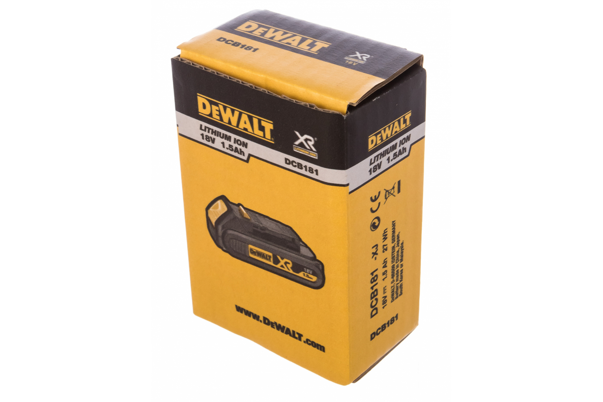 Аккумулятор XR (18 В; 1,5 А*ч Li-Ion) DCB 181 DeWalt