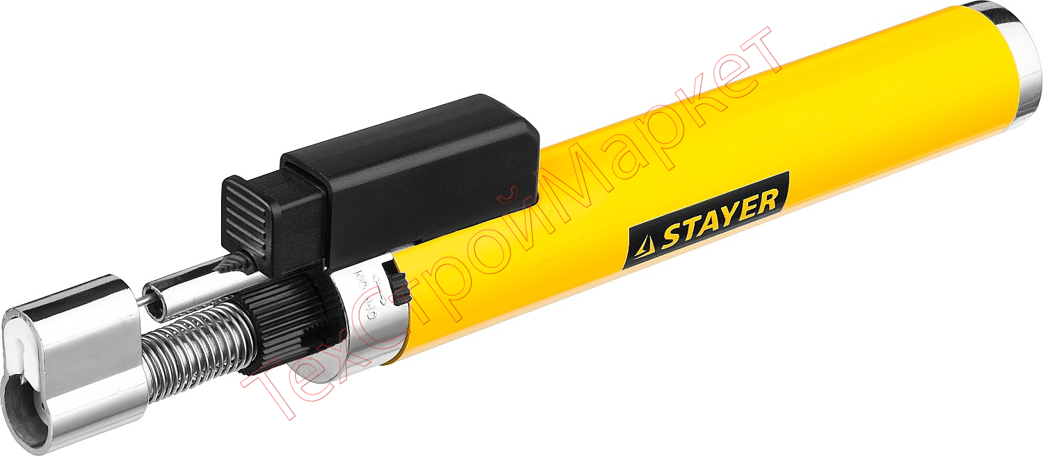 Горелка-карандаш газовая"MaxTerm", с пьезоподжигом, регулировка пламени, 1100С STAYER "MASTER" 