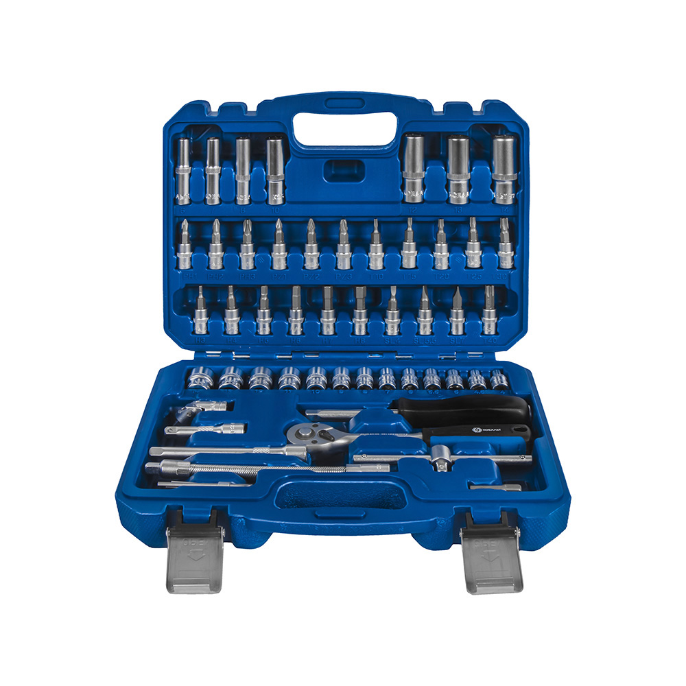 Набор инструмента универсальный 1/4", 53 ПРЕДМЕТА, кейс КОБАЛЬТ
