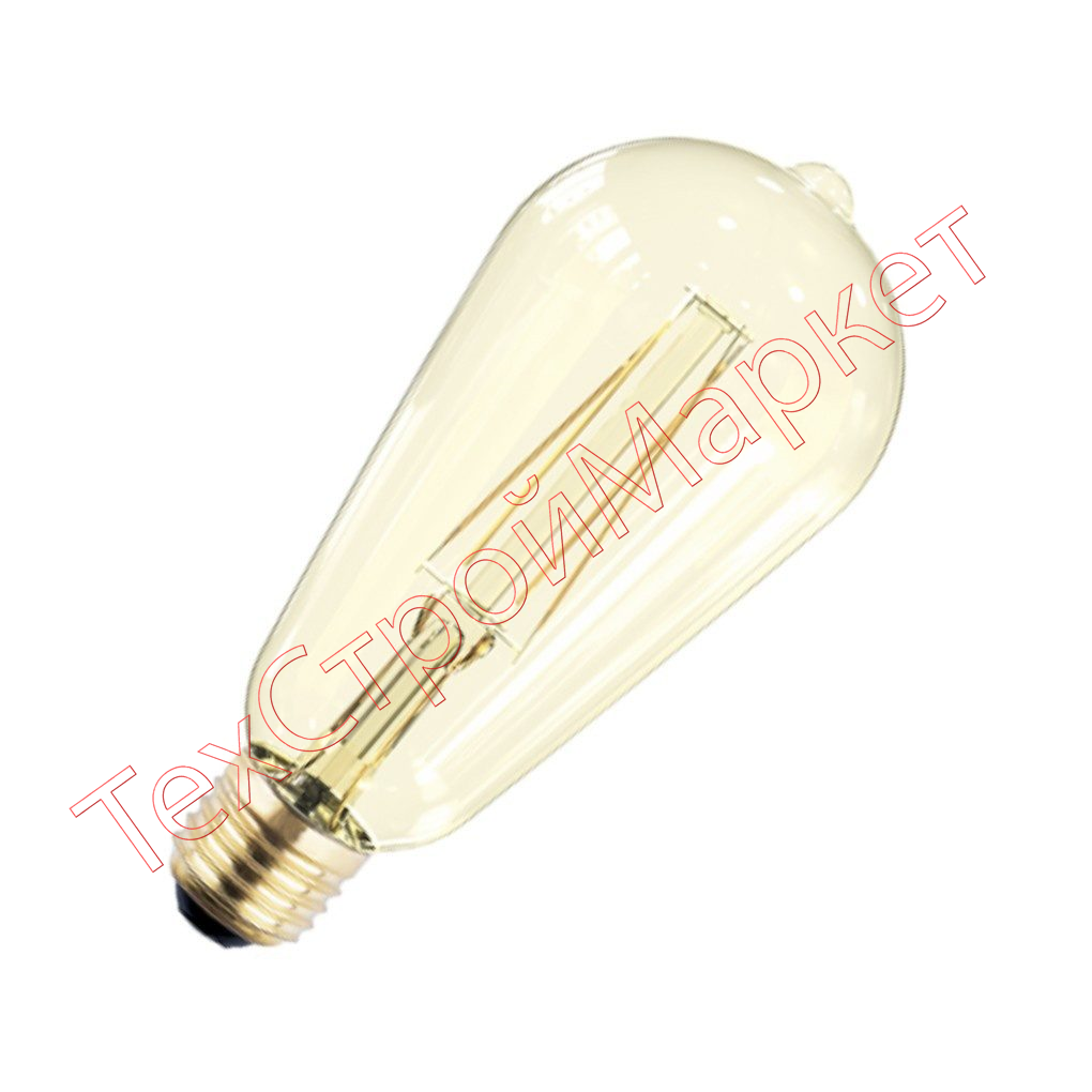 Светодиодная лампа IN HOME LED-ST64-deco 5Вт 230В Е27 3000К 450Лм золотистая