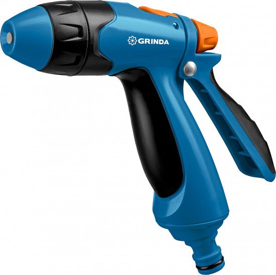 Пистолет поливочный двухкомпонентный, плавная регулировка, курок сзади, GRINDA PROLine B-R