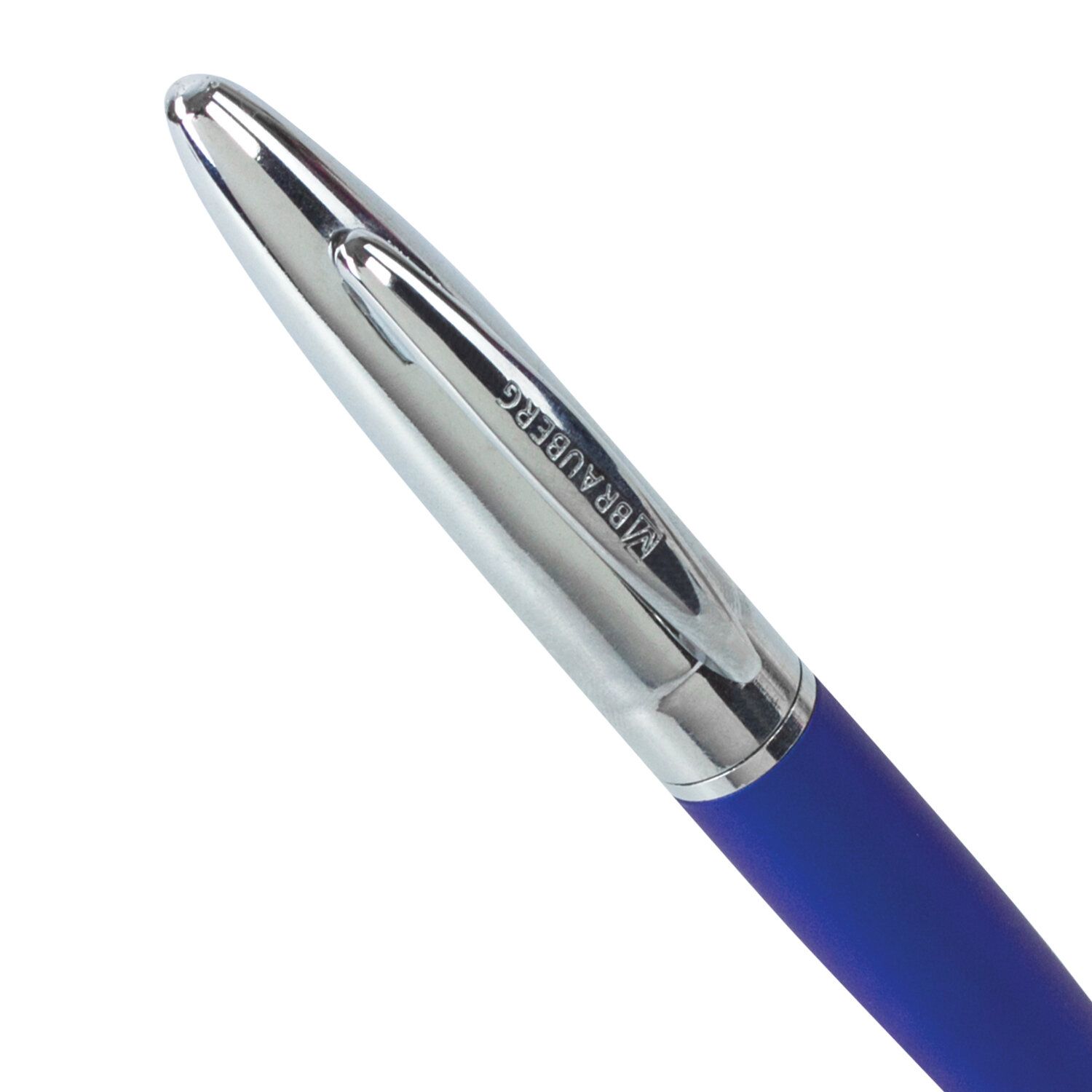 Ручка подарочная шариковая BRAUBERG "Echo", СИНЯЯ, корпус серебристый с синим, линия письма 0,5 мм, 143460