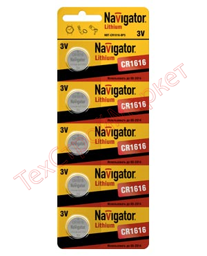 Элемент питания Navigator 94 779 NBT-CR1616-BP5 литиевые 94779