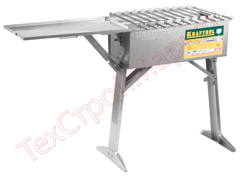 Мангал KRAFTOOL "EXPERT" переносной с автоматическим вращением шампуров, 300x600x800мм