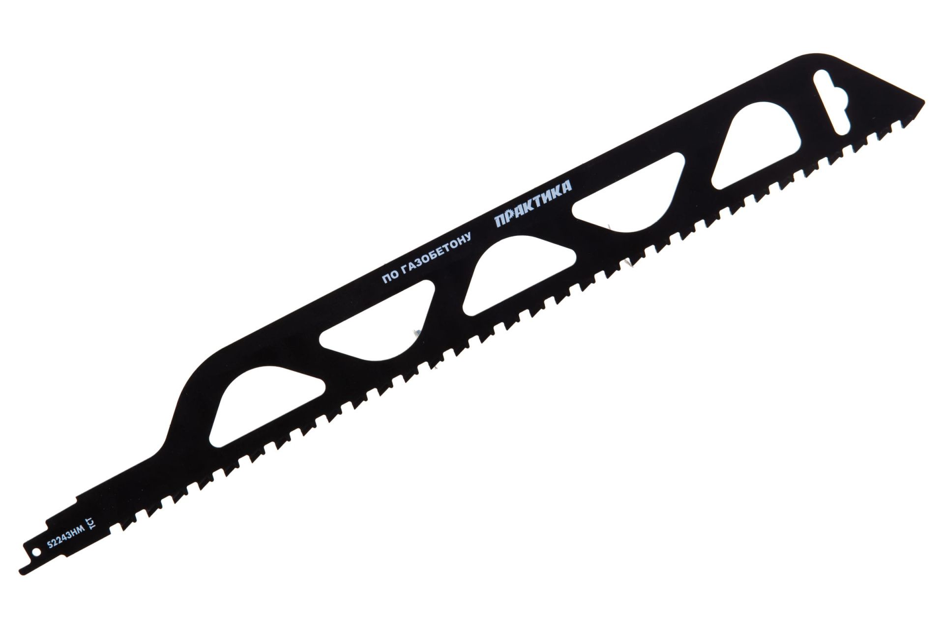 Пилки для сабельной пилы твердосплавные S2243HM, по газобетону, длина 455 мм,  шаг зубов 8,5 мм, 1 шт.ПРАКТИКА