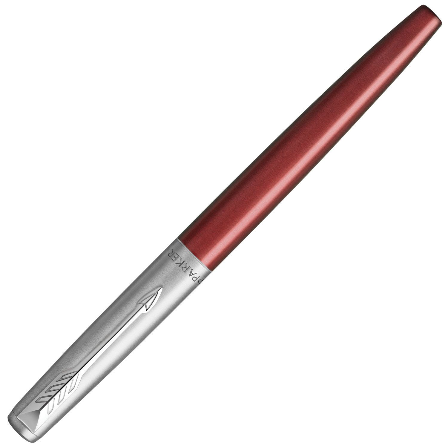 Ручка перьевая PARKER "Jotter Kensington Red CT", корпус красный, детали из нержавеющей стали, синяя, 2030949