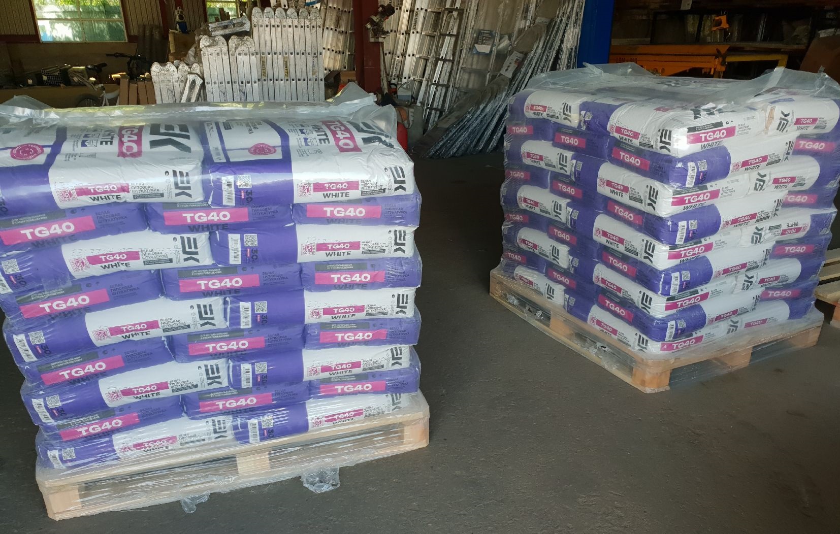 Штукатурка ЕК - TG40 WHITE гипсовая белая (30кг) 