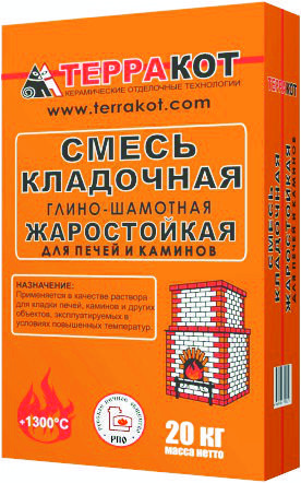 Смесь кладочная "Терракот" глино-шамотная (20кг)