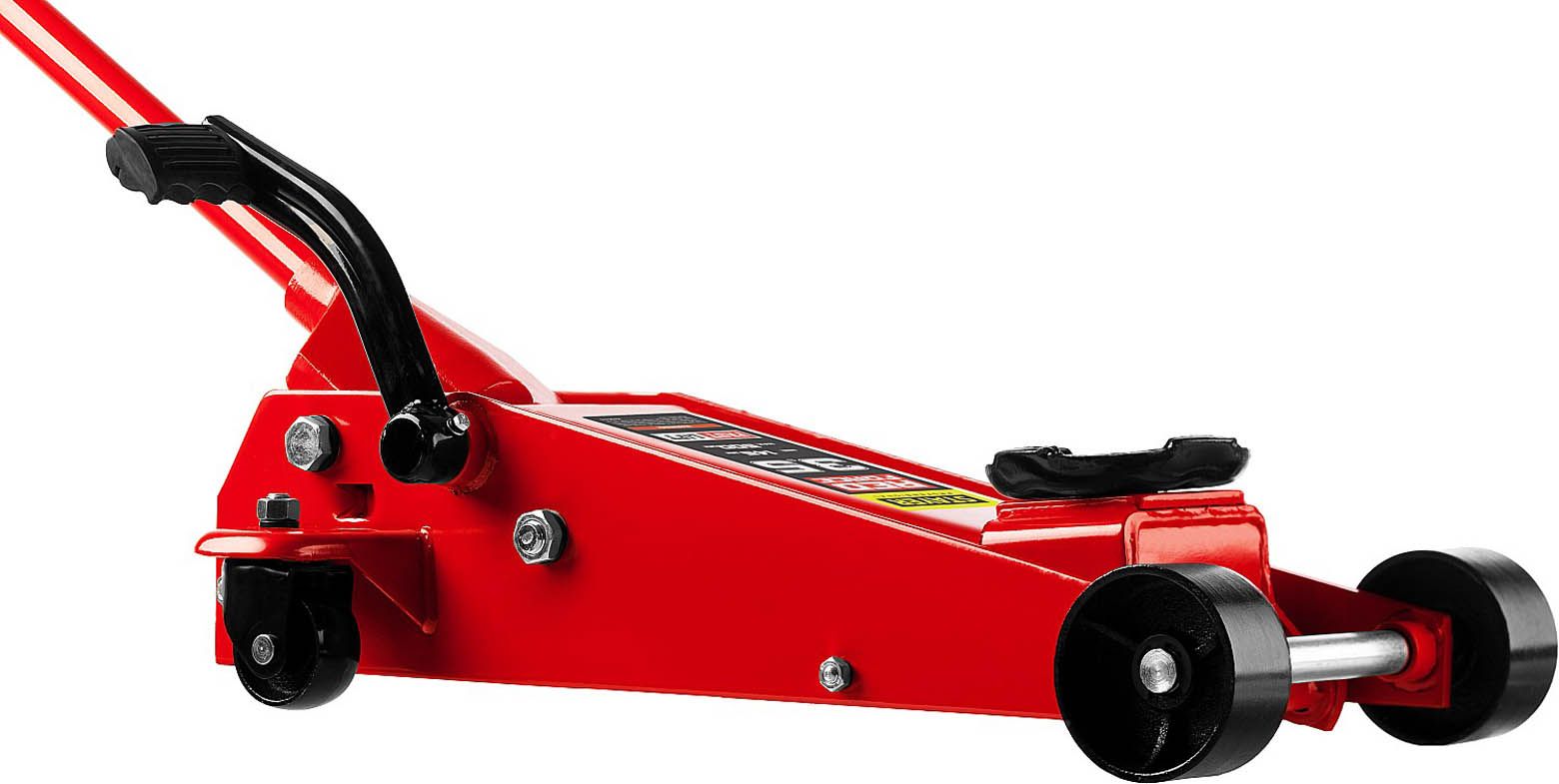Домкрат гидравлический подкатной " RED FORCE" с педалью, 3,5т, 145-500мм, STAYER 43155-3.5