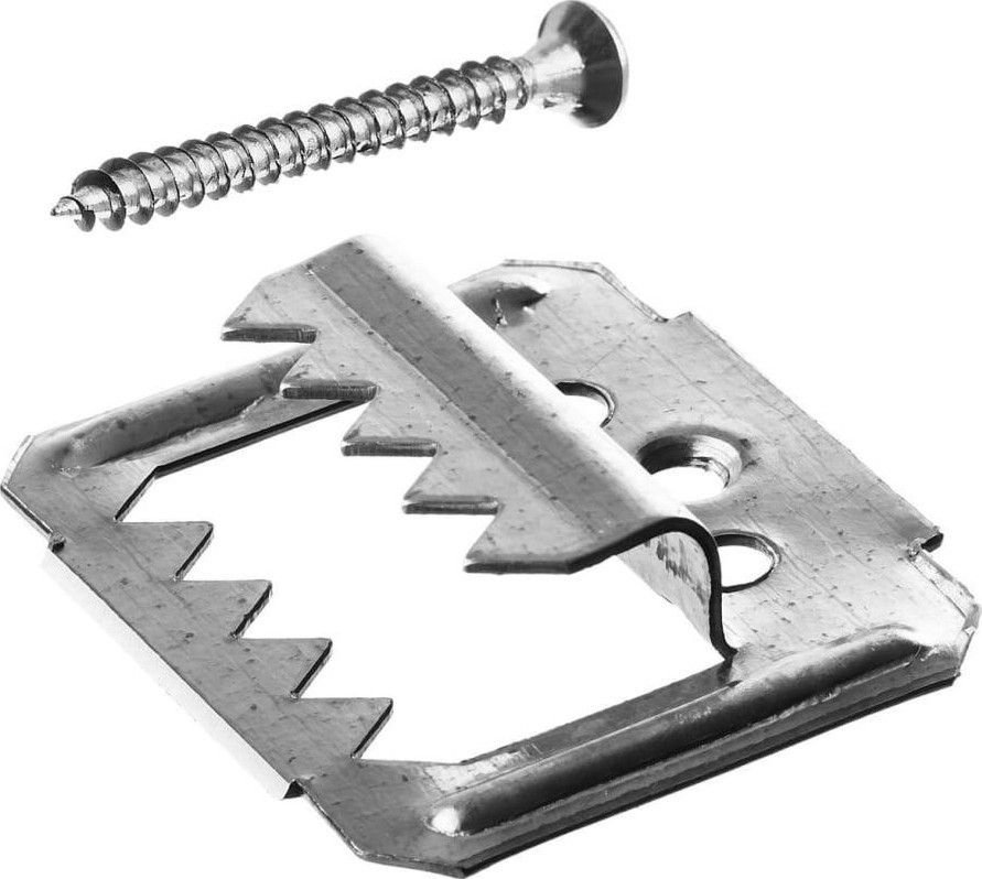 Крепеж для вагонки с саморезами усиленный Кляймер-У2, 5 мм, 50 шт, ЗУБР 