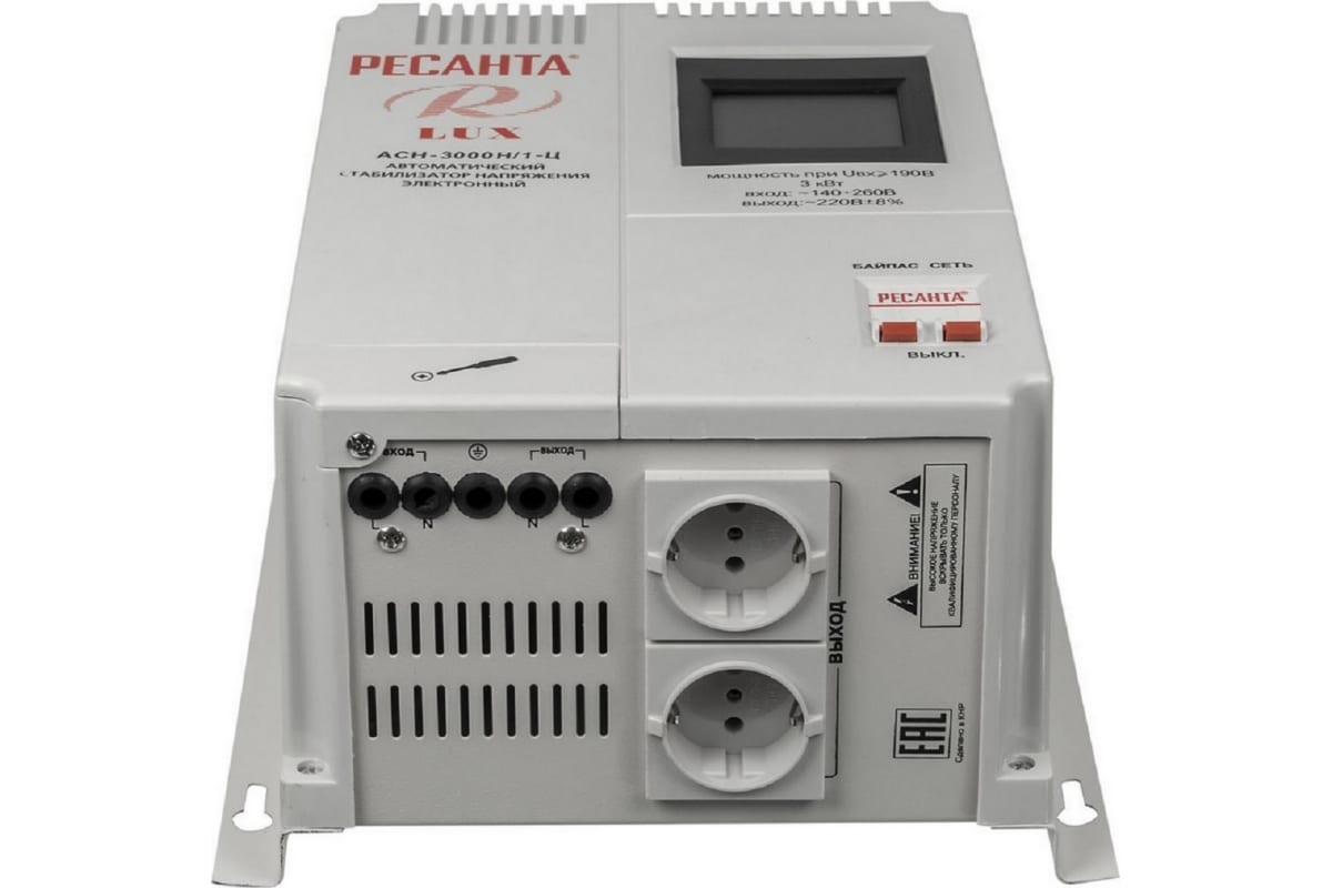 Стабилизатор напряжения серии LUX АСН-3000Н/1-Ц РЕСАНТА