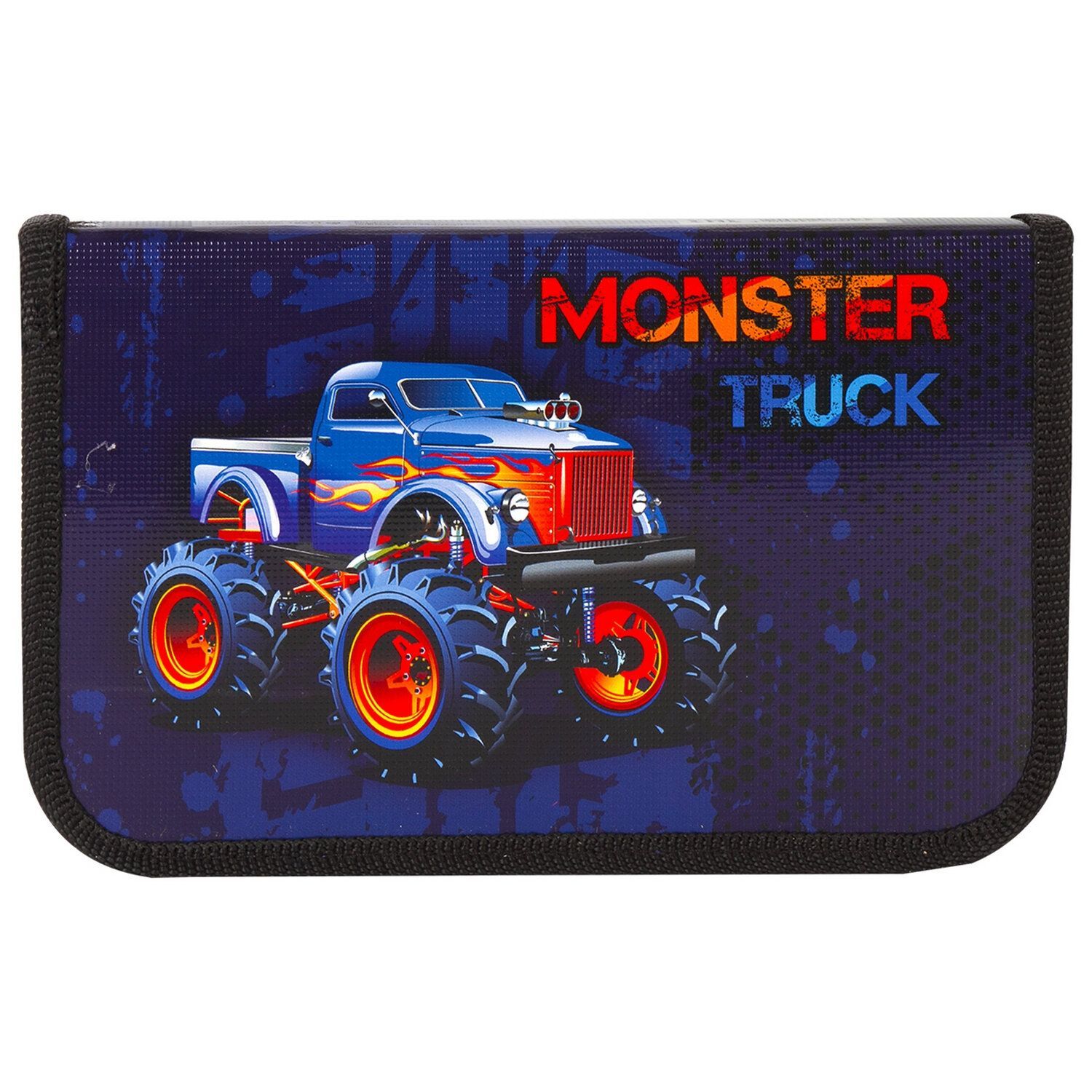 Пенал ПИФАГОР, 1 отделение, ламинированный картон, 19х11 см, "MONSTER TRUCK", 229147