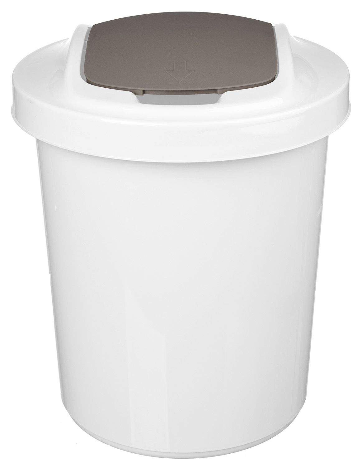 Контейнер для мусора "Palm" круглый 16л (светло-серый)