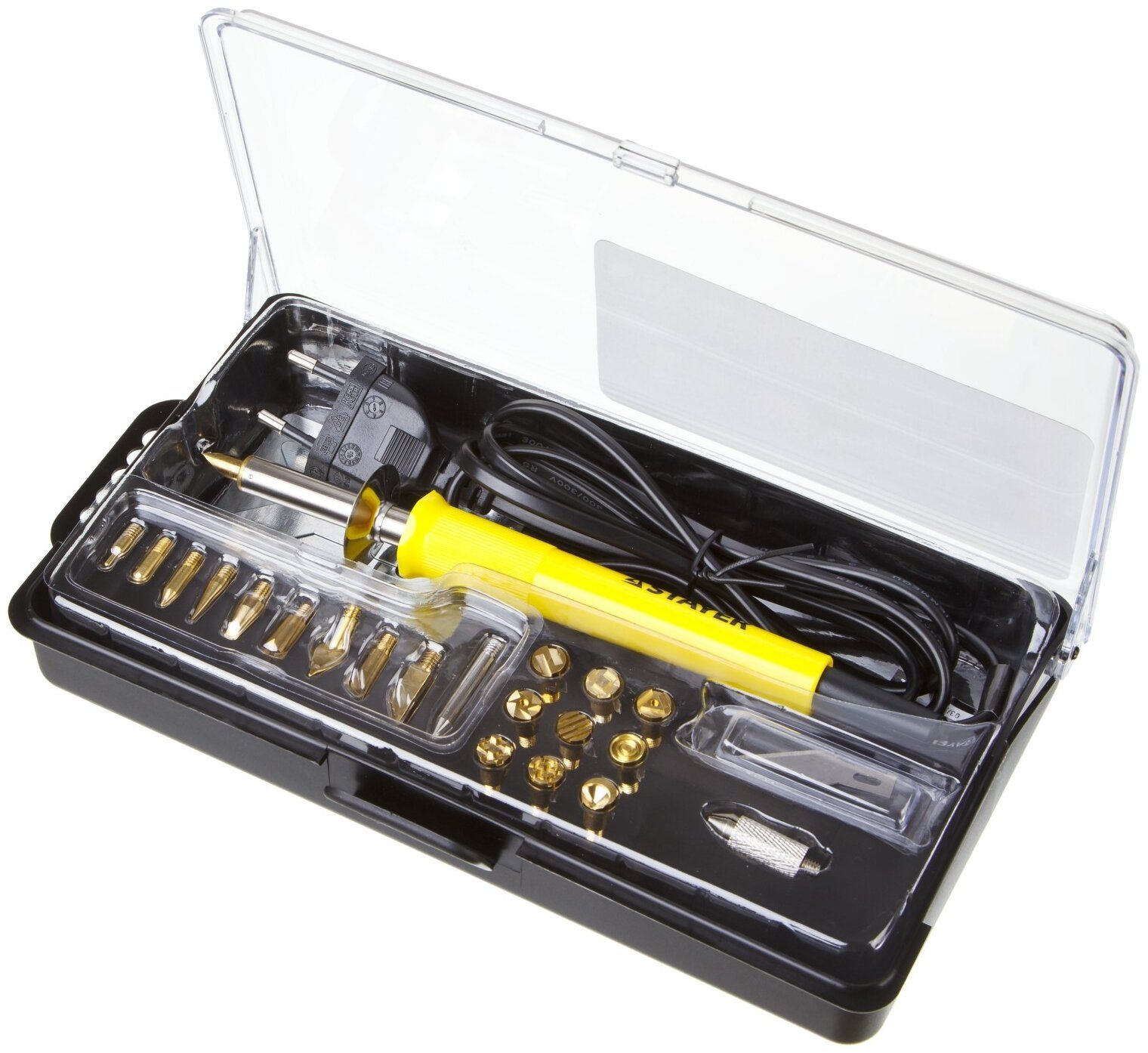 Прибор для выжигания  3в1, с набором насадок 20шт,STAYER "PROFESSIONAL"