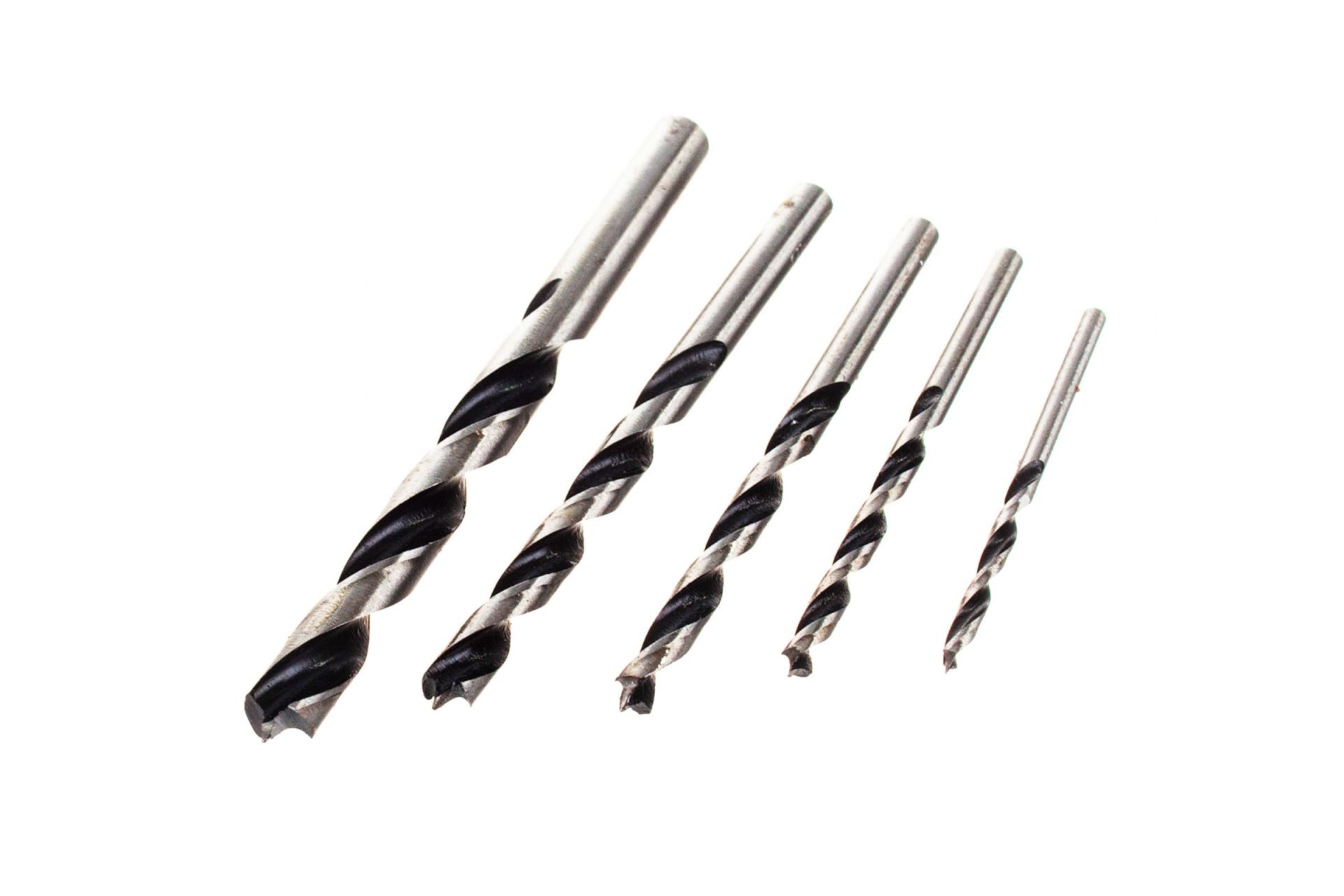 Набор сверл по дереву 5 шт, 4, 5, 6, 8, 10 мм, ПРО кассета ПРАКТИКА "Профи"