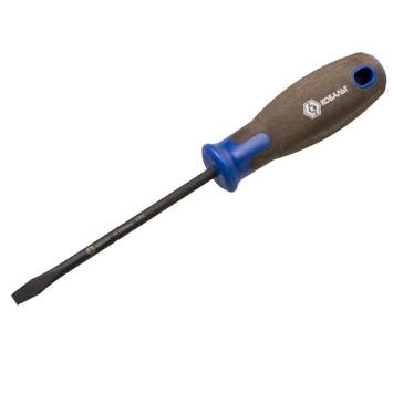 Отвертка POLYWOOD КОБАЛЬТ SL 5,0 х 100 мм CR-V, древесно-полимерная рукоятка