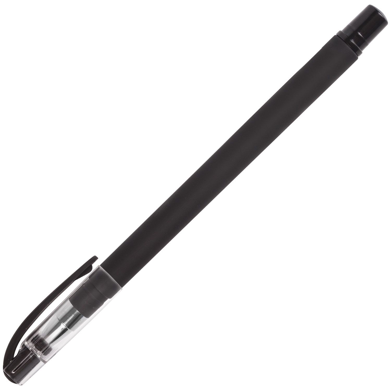 Ручка шариковая масляная BRAUBERG "Matt", ЧЕРНАЯ, корпус черный, узел 0,7 мм, линия письма 0,35 мм, 142487