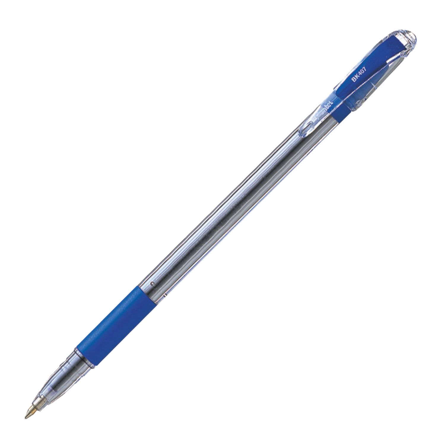 Ручка шариковая масляная с грипом PENTEL (Япония) "TKO", СИНЯЯ, узел 0,7 мм, линия письма 0,27 мм, BK407-C