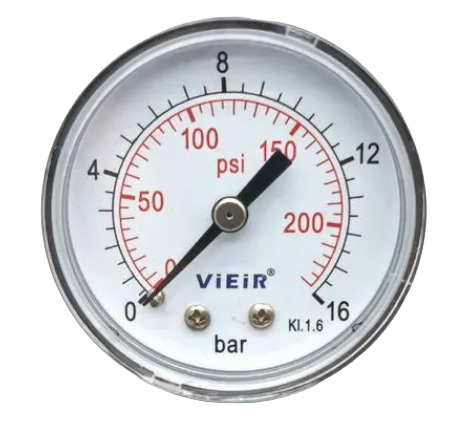 Манометр аксиальный 16 бар 1/4" YLB16