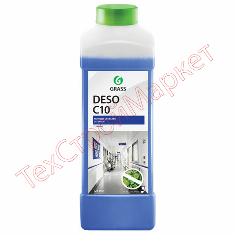Средство моющее c дезинфицирующим эффектом 1 л GRASS DESO C10, концентрат, 125190
