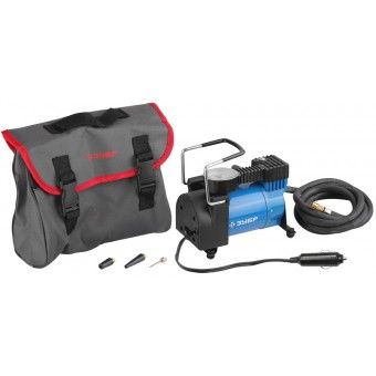 Компрессор ЗУБР "ЭКСПЕРТ" автомобильный давление 10 атм, длина провода 3 м, длина шланга 2 м, 3 наса