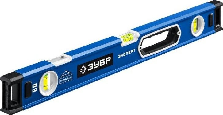 Уровень мощный 600 мм с рукоятками и зеркальным глазком ЗУБР Эксперт